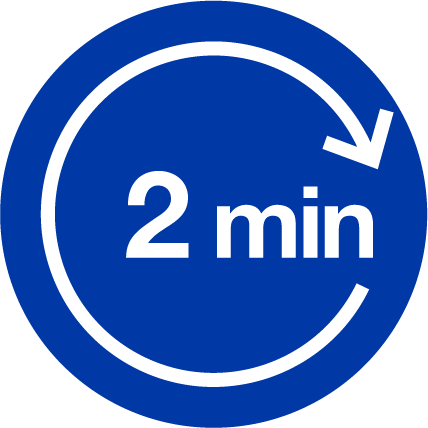 Objednávku vyřídíte do 2 minut